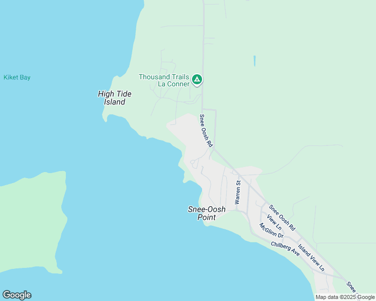 map of restaurants, bars, coffee shops, grocery stores, and more near 9373 Reef Point Lane in La Conner