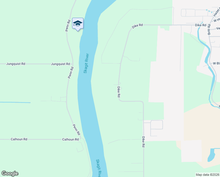 map of restaurants, bars, coffee shops, grocery stores, and more near 16776 Dike Road in Mount Vernon