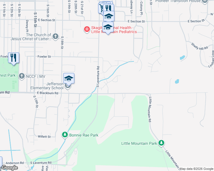 map of restaurants, bars, coffee shops, grocery stores, and more near 1998 Fraser Avenue in Mount Vernon