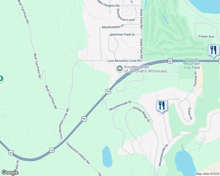 map of restaurants, bars, coffee shops, grocery stores, and more near 2010 U.S. 93 in Whitefish