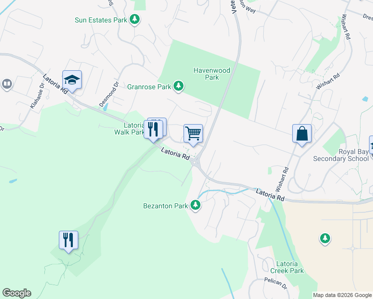 map of restaurants, bars, coffee shops, grocery stores, and more near in Colwood