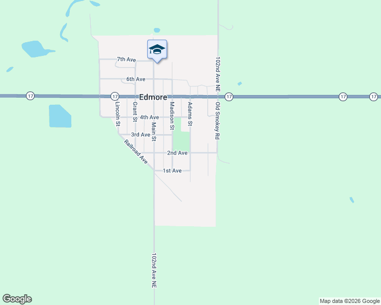 map of restaurants, bars, coffee shops, grocery stores, and more near 301 Adams Street in Edmore