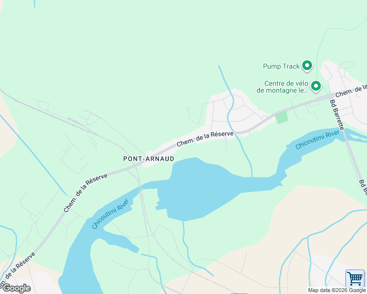 map of restaurants, bars, coffee shops, grocery stores, and more near 1789 Chemin de la Réserve in Saguenay
