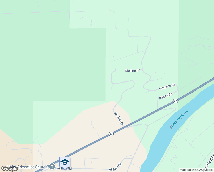 map of restaurants, bars, coffee shops, grocery stores, and more near 30 Shalom Kerry Road in Libby