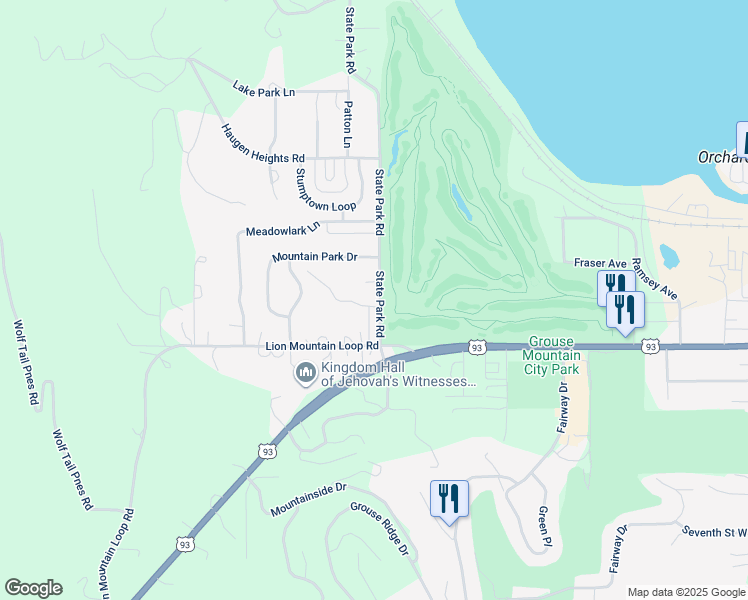 map of restaurants, bars, coffee shops, grocery stores, and more near 102 Eagle Ridge Cir in Whitefish