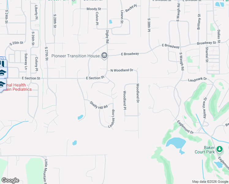 map of restaurants, bars, coffee shops, grocery stores, and more near 1411 Digby Place in Mount Vernon