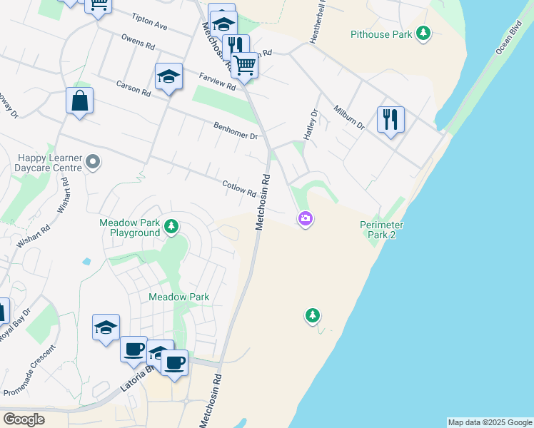 map of restaurants, bars, coffee shops, grocery stores, and more near 309 Kenning Court in Victoria