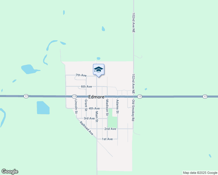 map of restaurants, bars, coffee shops, grocery stores, and more near 704 Madison Street in Edmore