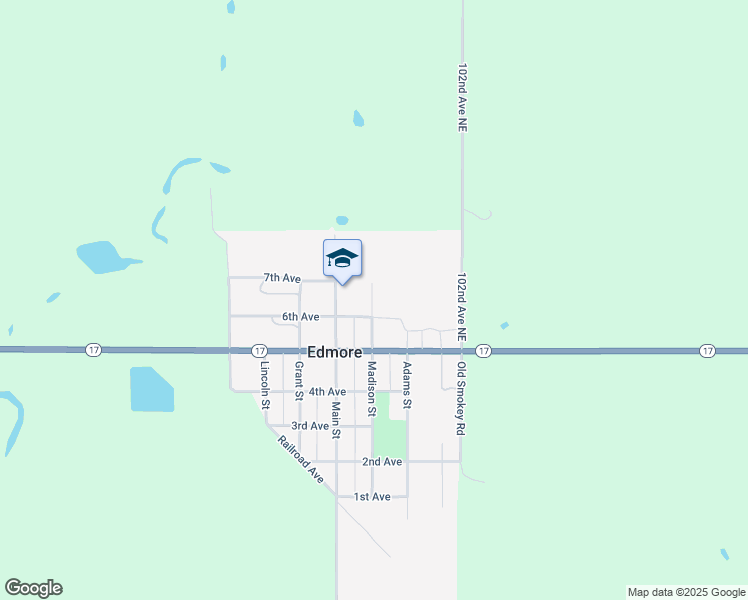 map of restaurants, bars, coffee shops, grocery stores, and more near 704 Madison Street in Edmore