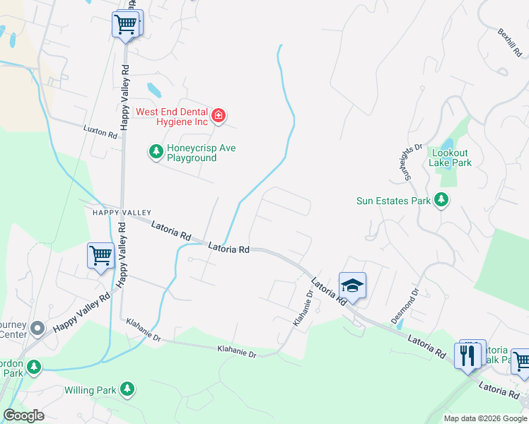 map of restaurants, bars, coffee shops, grocery stores, and more near in Langford