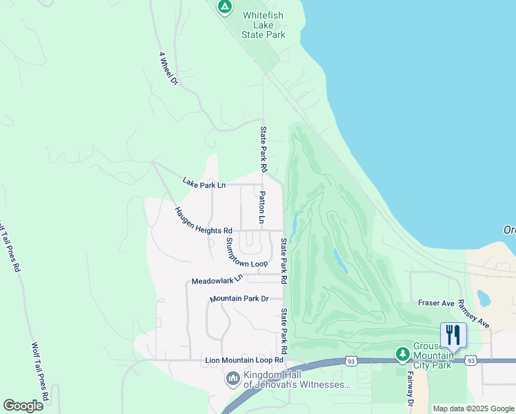 map of restaurants, bars, coffee shops, grocery stores, and more near 810 Patton Lane in Whitefish
