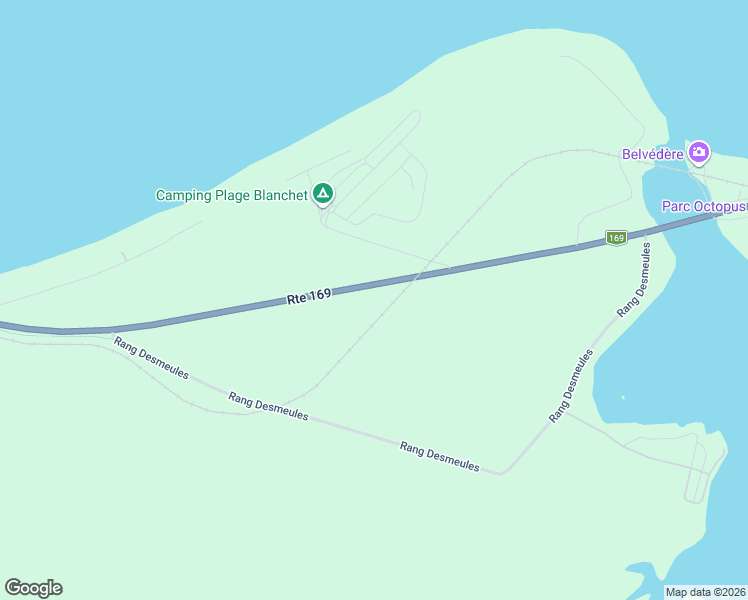 map of restaurants, bars, coffee shops, grocery stores, and more near Quebec Route 169 in Chambord