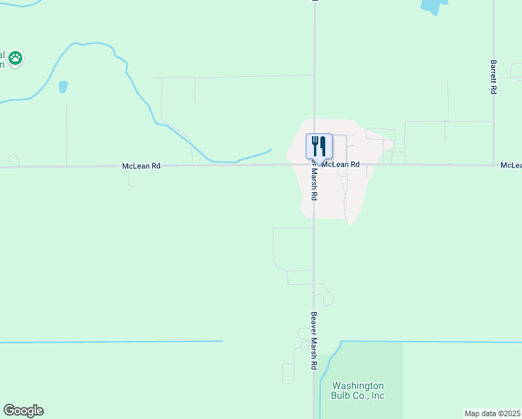 map of restaurants, bars, coffee shops, grocery stores, and more near 15822 McLean Road in Mount Vernon