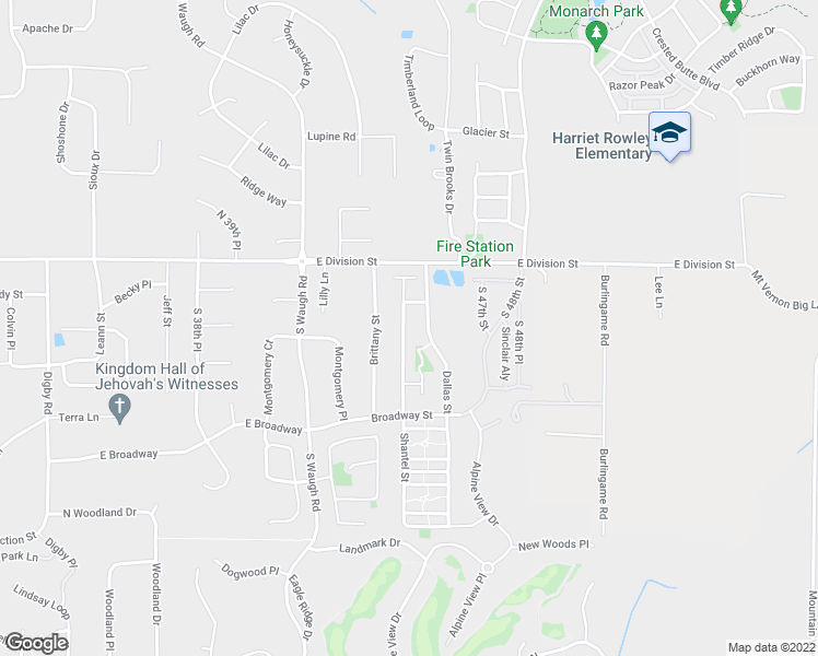 map of restaurants, bars, coffee shops, grocery stores, and more near 232 Shantel Street in Mount Vernon