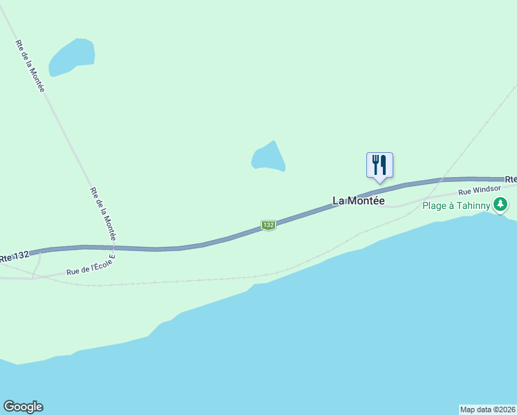 map of restaurants, bars, coffee shops, grocery stores, and more near 1522 Québec 132 in Saint-Georges-de-Malbaie