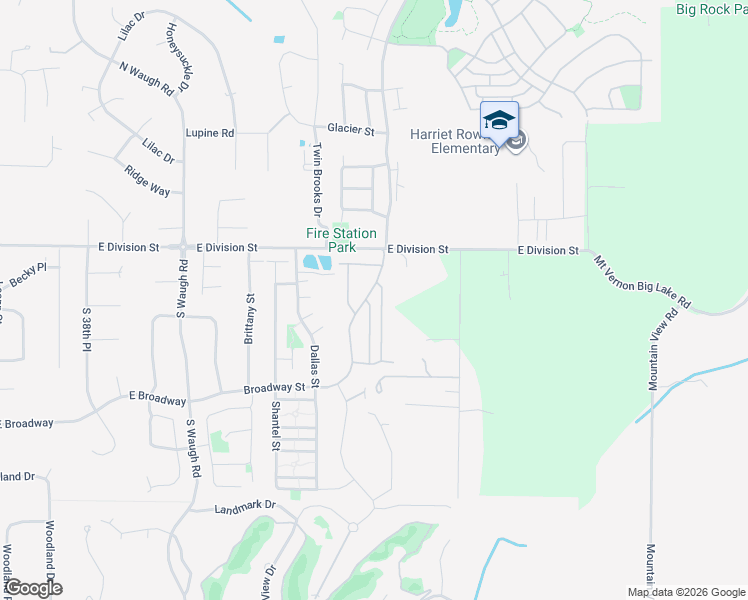 map of restaurants, bars, coffee shops, grocery stores, and more near 199 South 48th Place in Mount Vernon