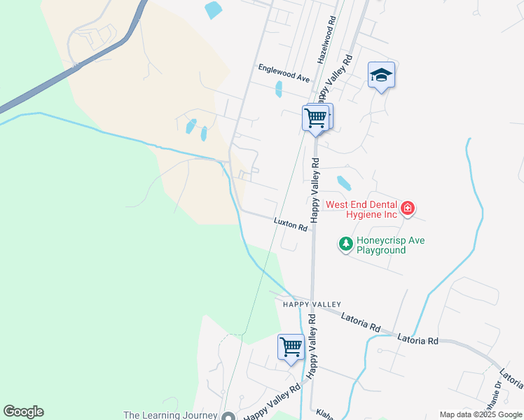 map of restaurants, bars, coffee shops, grocery stores, and more near 3499 Luxton Road in Victoria