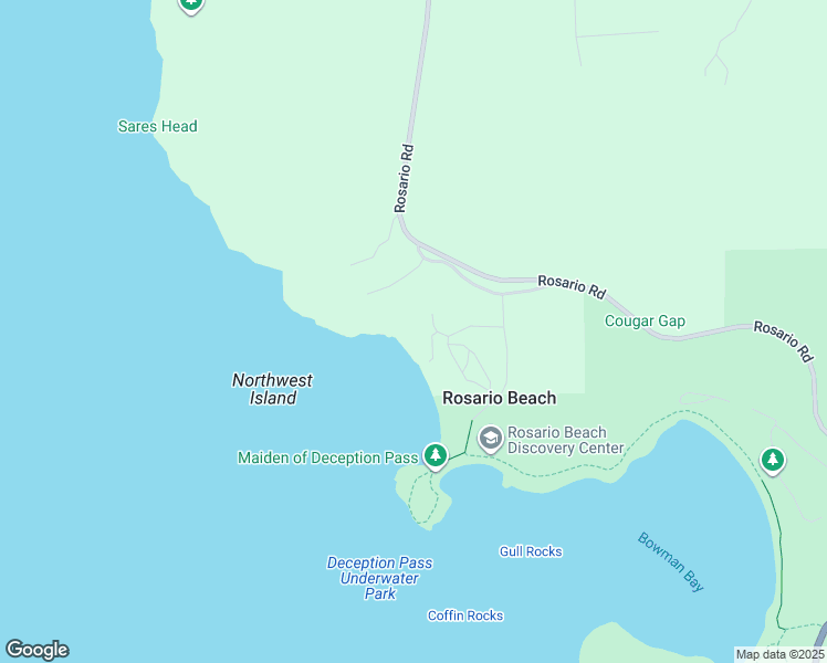 map of restaurants, bars, coffee shops, grocery stores, and more near 15434 Rosario View Lane in Anacortes