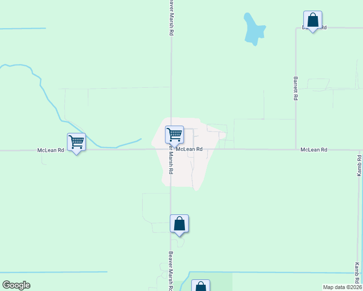 map of restaurants, bars, coffee shops, grocery stores, and more near 16035 McLean Road in Mount Vernon