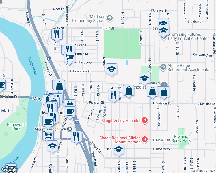 map of restaurants, bars, coffee shops, grocery stores, and more near 908-910 East Fulton Street in Mount Vernon
