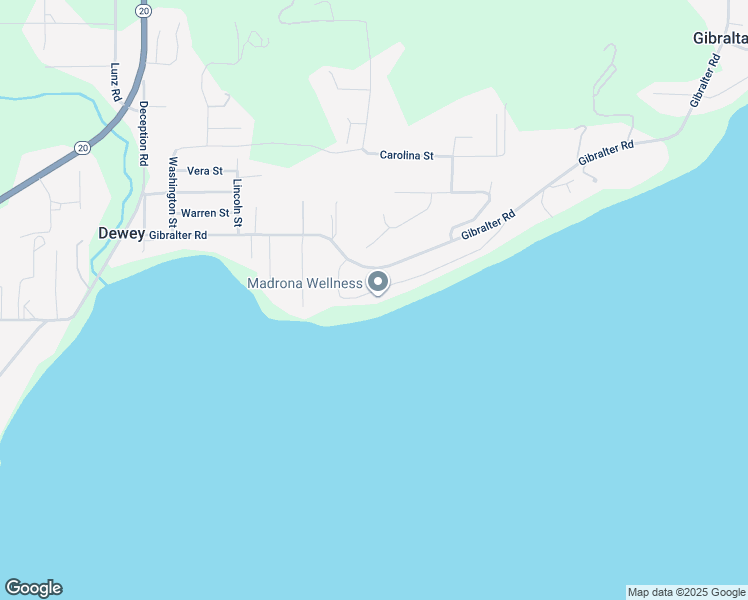 map of restaurants, bars, coffee shops, grocery stores, and more near 6764 Salmon Beach Road in Anacortes