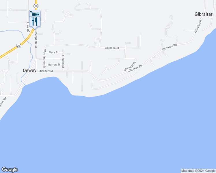 map of restaurants, bars, coffee shops, grocery stores, and more near 6810 Salmon Beach Road in Anacortes