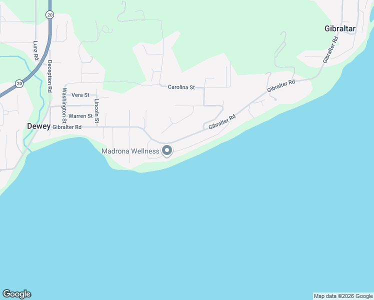 map of restaurants, bars, coffee shops, grocery stores, and more near 6810 Salmon Beach Road in Anacortes