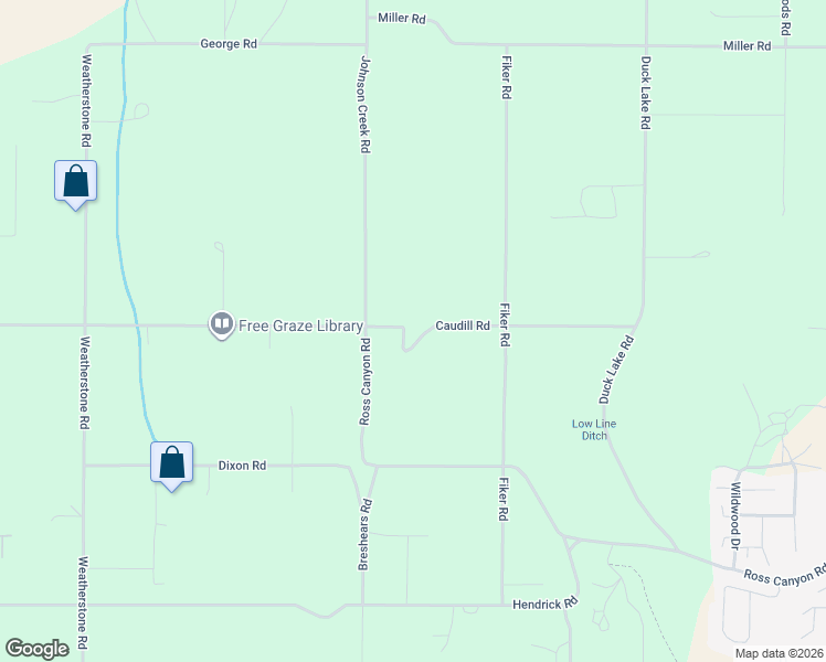 map of restaurants, bars, coffee shops, grocery stores, and more near 7 Caudill Road in Omak