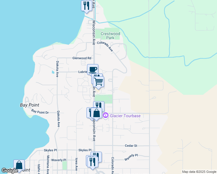 map of restaurants, bars, coffee shops, grocery stores, and more near 902 Colorado Avenue in Whitefish