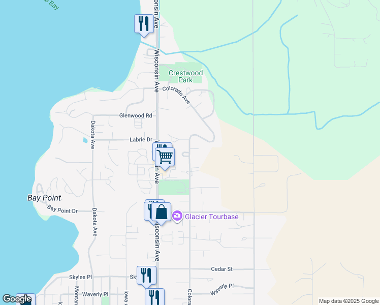 map of restaurants, bars, coffee shops, grocery stores, and more near 902 Colorado Avenue in Whitefish