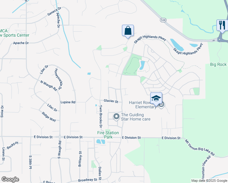 map of restaurants, bars, coffee shops, grocery stores, and more near 512 Ruby Peak Avenue in Mount Vernon
