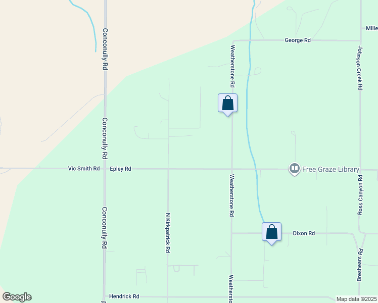 map of restaurants, bars, coffee shops, grocery stores, and more near 33 Epley Road in Omak