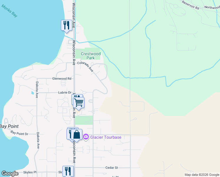 map of restaurants, bars, coffee shops, grocery stores, and more near 967 Colorado Avenue in Whitefish