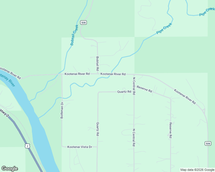 map of restaurants, bars, coffee shops, grocery stores, and more near 683 Quartz Road in Libby