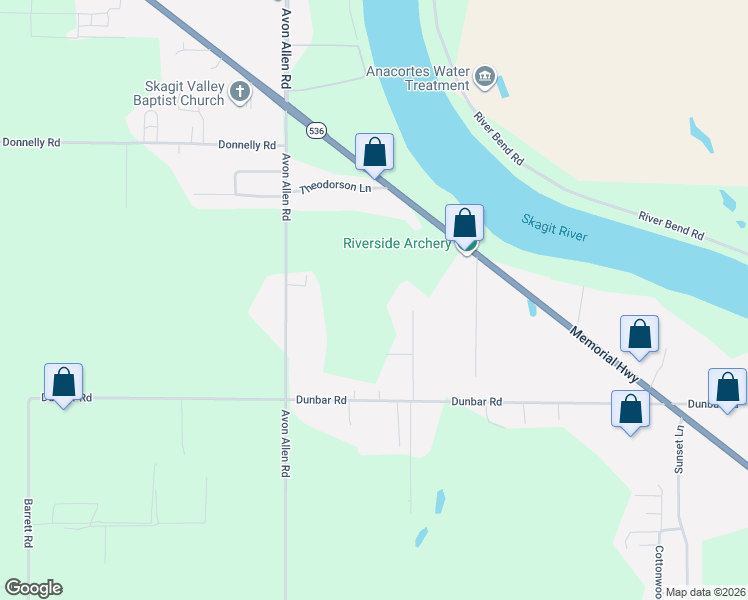 map of restaurants, bars, coffee shops, grocery stores, and more near 14762 Dunbar Lane in Mount Vernon