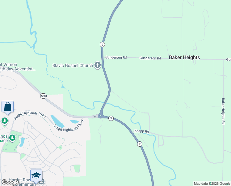 map of restaurants, bars, coffee shops, grocery stores, and more near 22310 Glenn Road in Mount Vernon