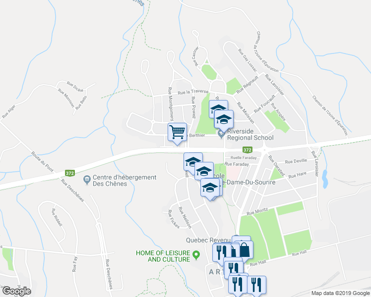 map of restaurants, bars, coffee shops, grocery stores, and more near 2910 Boulevard du Saguenay in Saguenay