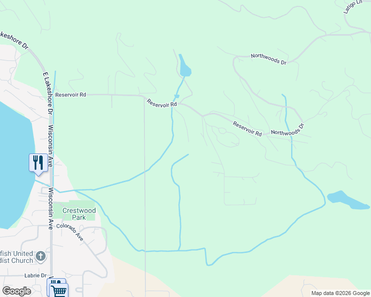 map of restaurants, bars, coffee shops, grocery stores, and more near 355 Reservoir Road in Whitefish