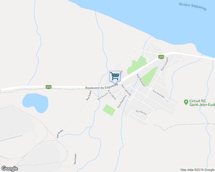 map of restaurants, bars, coffee shops, grocery stores, and more near 2258 Boulevard du Saguenay in Saguenay