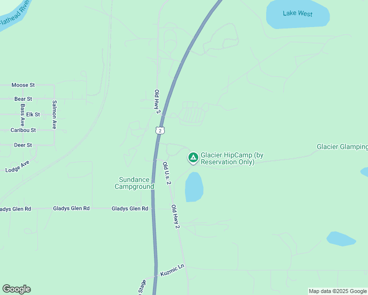 map of restaurants, bars, coffee shops, grocery stores, and more near 1172 Old Highway 2 in Columbia Falls