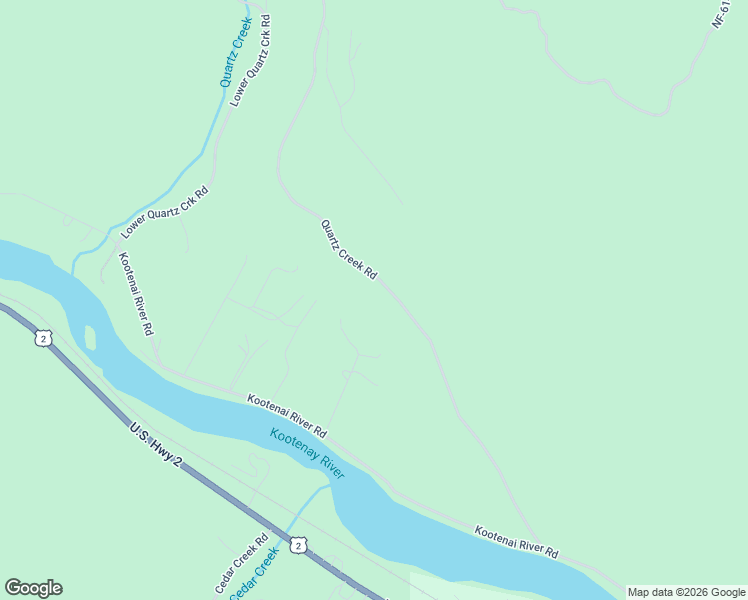 map of restaurants, bars, coffee shops, grocery stores, and more near Quartz Mountain Rd in Libby