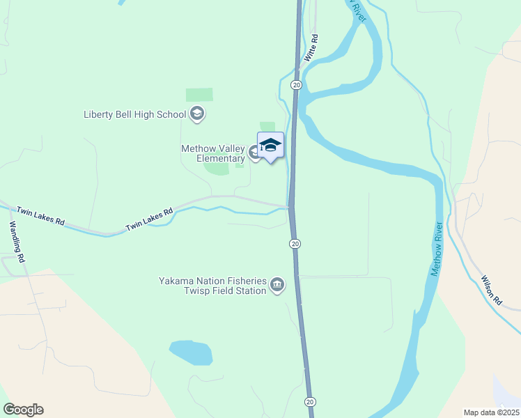 map of restaurants, bars, coffee shops, grocery stores, and more near 7 Twin Lakes Road in Winthrop