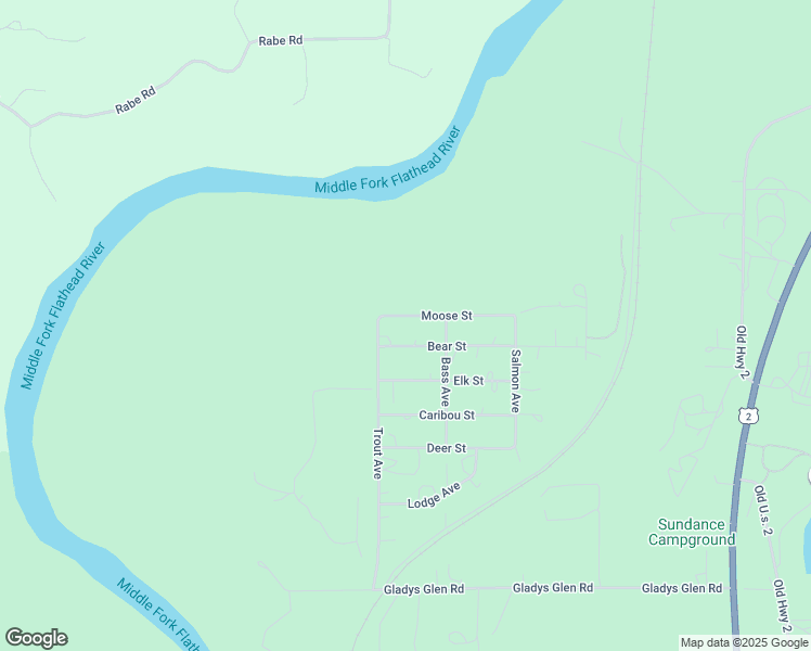 map of restaurants, bars, coffee shops, grocery stores, and more near 143 Moose Street in Columbia Falls