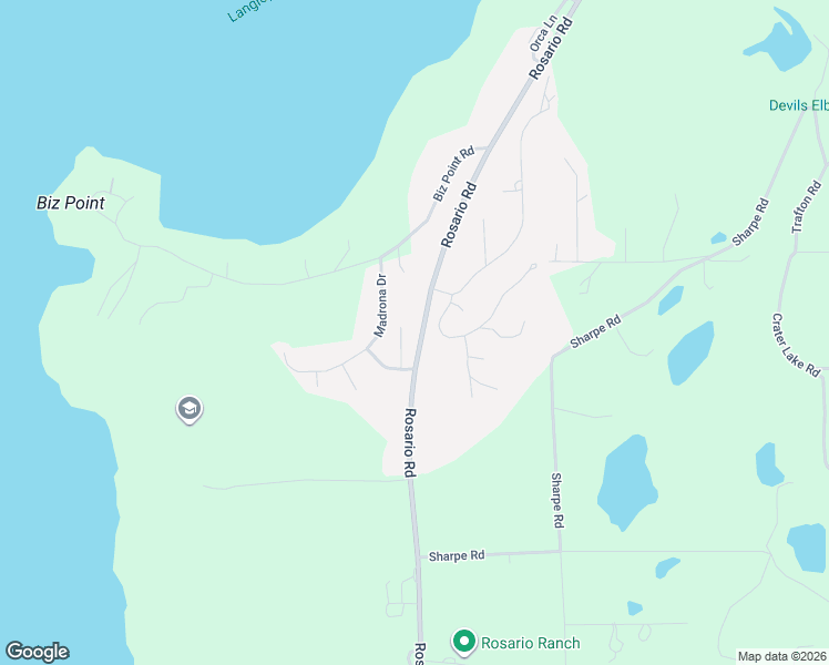 map of restaurants, bars, coffee shops, grocery stores, and more near 14146 Rosario Road in Anacortes