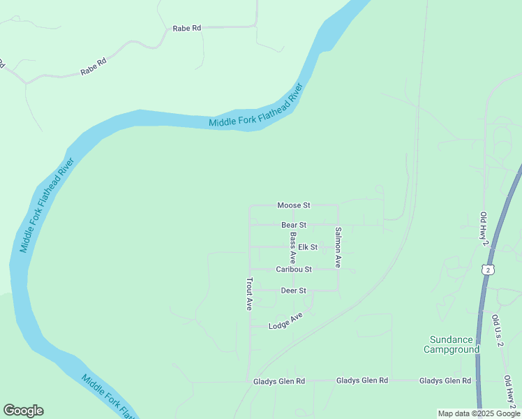 map of restaurants, bars, coffee shops, grocery stores, and more near 143 Moose Street in Columbia Falls