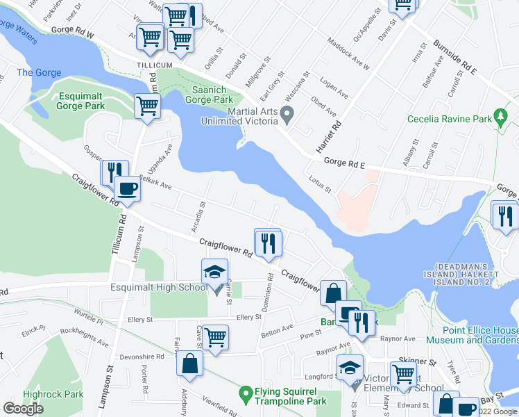 map of restaurants, bars, coffee shops, grocery stores, and more near 969 Dingley Dell in Victoria