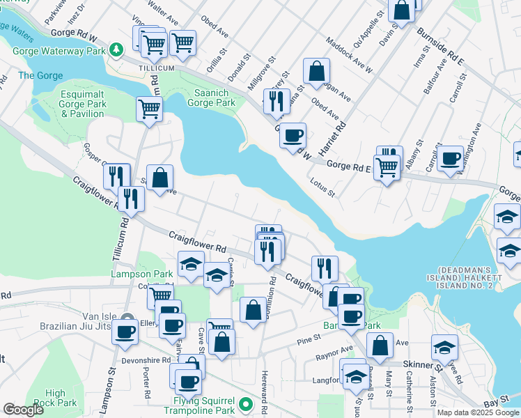 map of restaurants, bars, coffee shops, grocery stores, and more near 955 Dingley Dell in Victoria