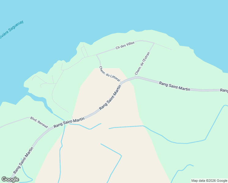 map of restaurants, bars, coffee shops, grocery stores, and more near 2155 Rang St Martin in Saguenay