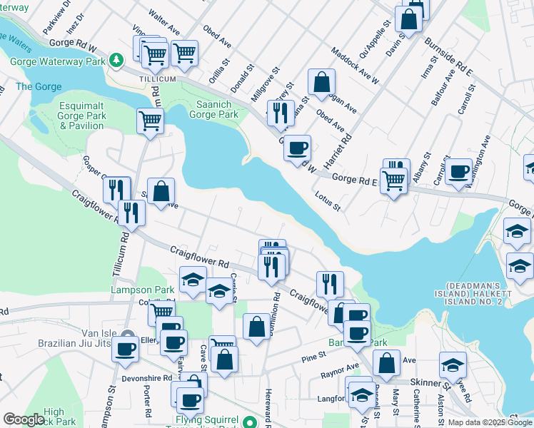 map of restaurants, bars, coffee shops, grocery stores, and more near 969 Dingley Dell in Victoria
