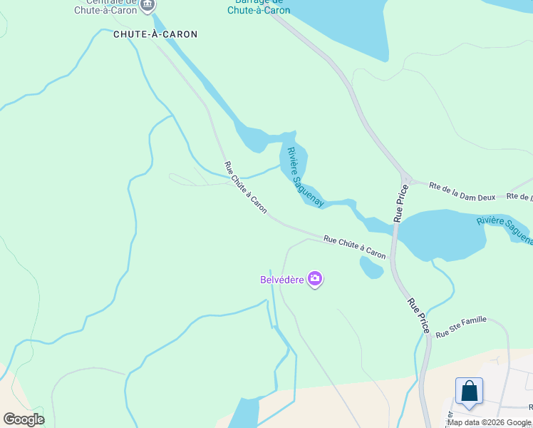 map of restaurants, bars, coffee shops, grocery stores, and more near Chemin du Quai in Saguenay